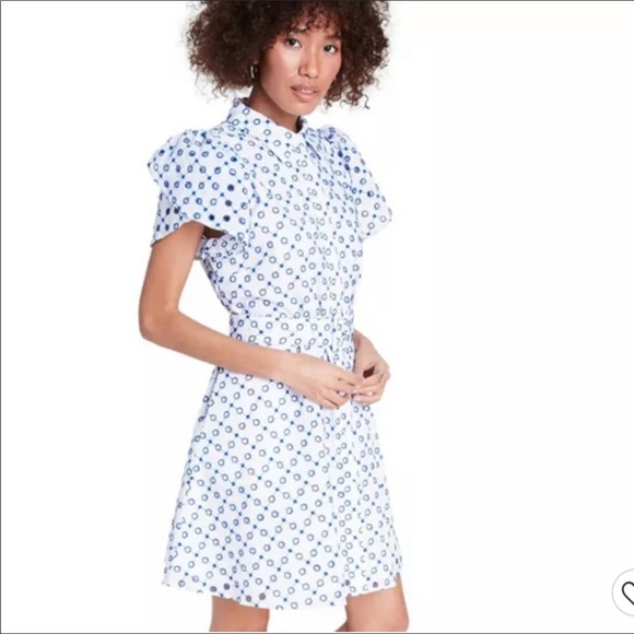 Alexis x Target Dot Tulip Sleeve Shirtdress XXS - Picture 2 of 6
